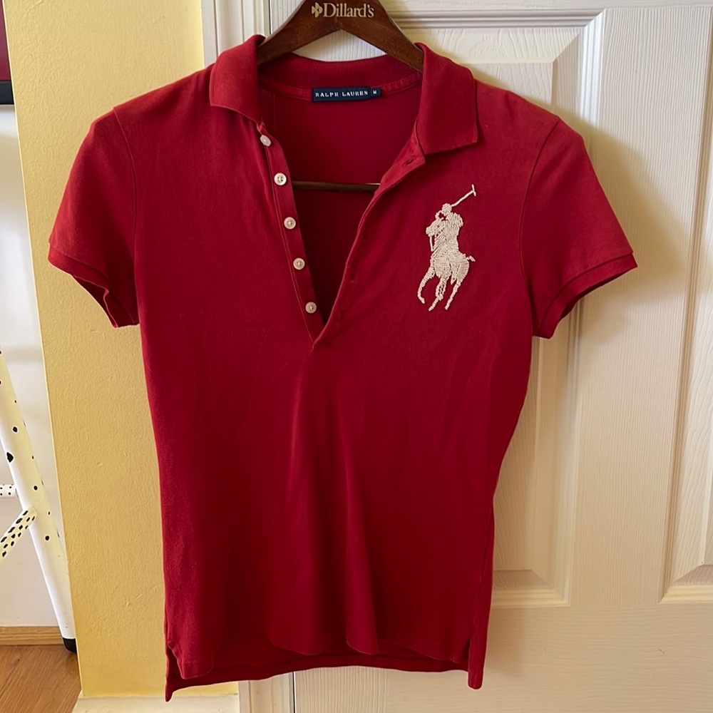 Ralph Lauren Polo with beaded logo - Size M
